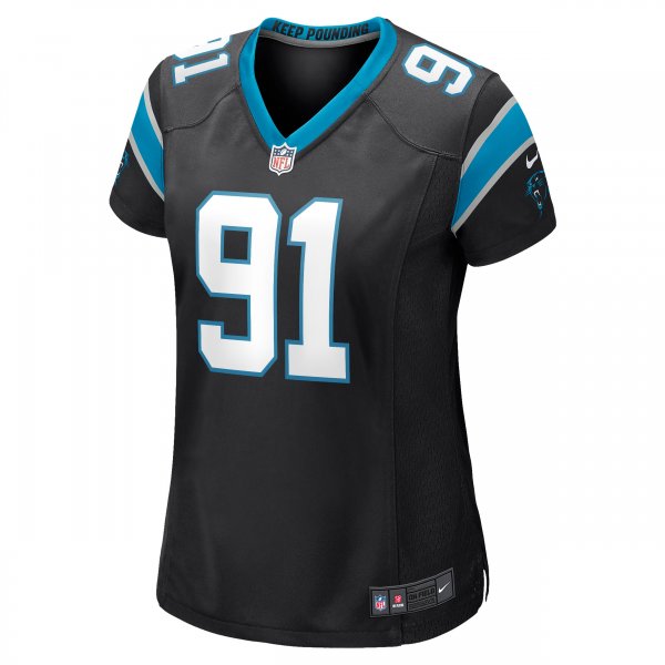 Women's Carolina Panthers Stephen Weatherly Nike Black Game Jersey