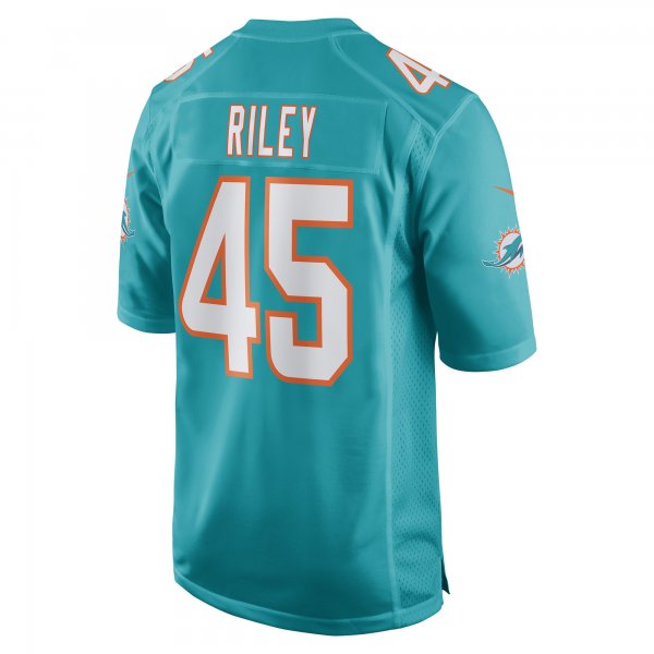 Men's Miami Dolphins Duke Riley Nike Aqua Game Jersey