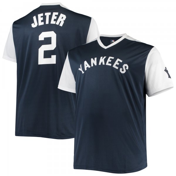 Men's New York Yankees Derek Jeter Navy/White Cooperstown Collection Replica Player Jersey