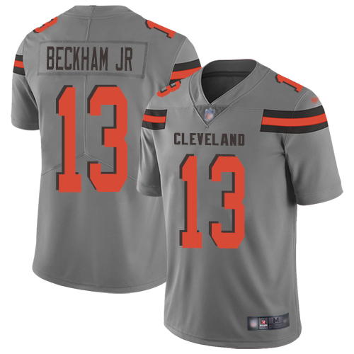 Cleveland Browns #13 Odell Beckham Jr Gray Youth Stitched NFL Limited Inverted Legend Jersey