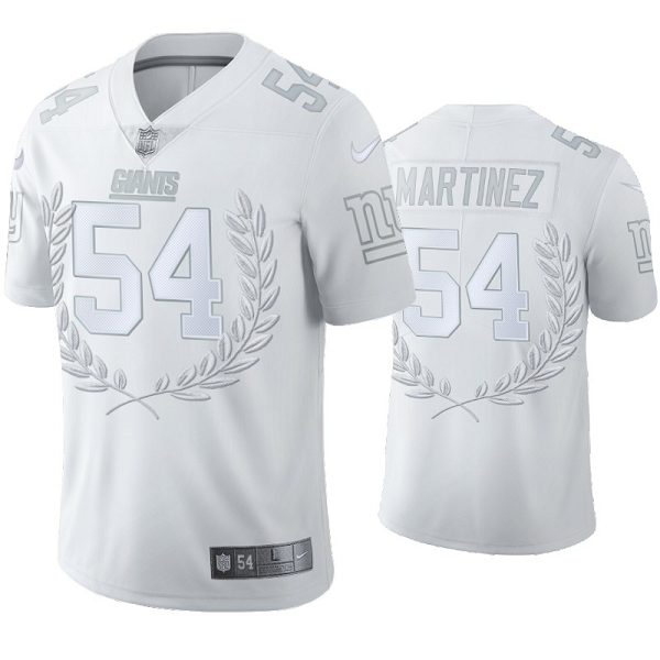 Men's New York Giants Blake Martinez Vapor Limited Platinum Jersey White