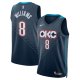Men's Unisex Oklahoma City Thunder #8 Jalen Williams Nike Navy 2025/26 Swingman City Edition Jersey