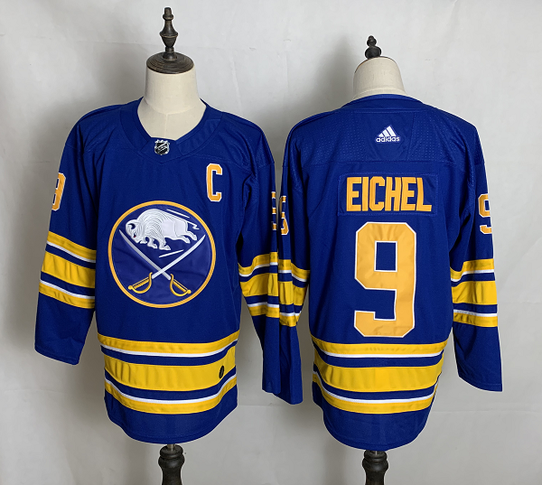 Men's Buffalo Sabres #9 Jack Eichel Blue Adidas 2020-21 Alternate Player NHL Jersey