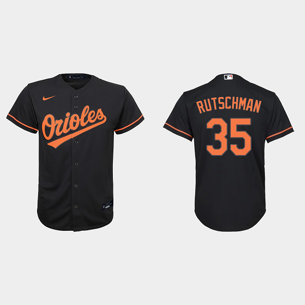 Youth Baltimore Orioles #35 Adley Rutschman Black Alternate MLB Jersey