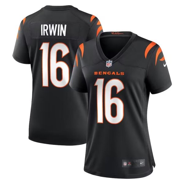 Women's #16 Trenton Irwin Cincinnati Bengals Nike Game Player Black Jersey