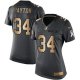 Nike Chicago Bears #34 Walter Payton Black Women's Stitched NFL Limited Gold Salute to Service Jersey