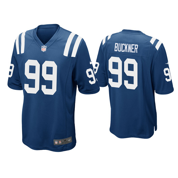 Men's Indianapolis Colts #99 DeForest Buckner Royal Game Jersey