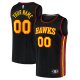 Men's Atlanta Hawks Fanatics Black Fast Break Replica Custom Jersey - Statement Edition