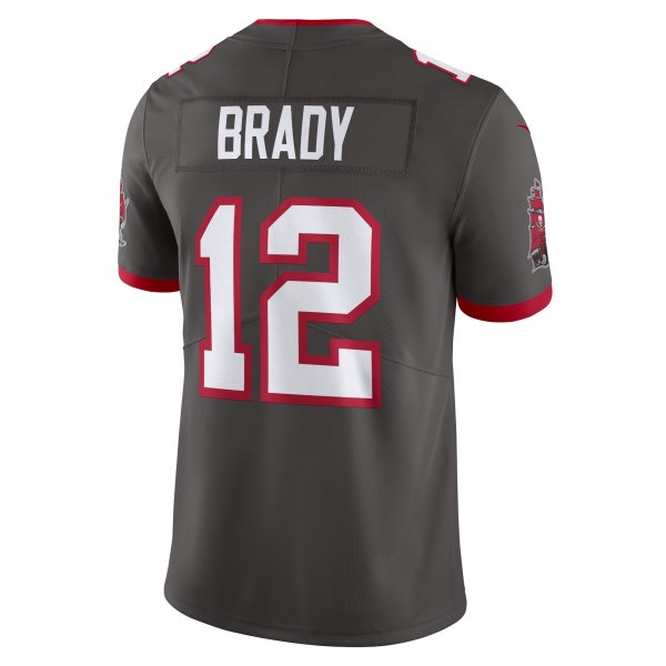 Men's Tampa Bay Buccaneers Tom Brady Nike Pewter Alternate Vapor Untouchable Limited Jersey