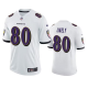 Men's Baltimore Ravens #80 Isaiah Likely White Limited NFL Jersey