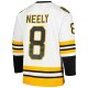 Men's Boston Bruins Cam Neely Mitchell & Ness White  1993/94 Blue Line Player Jersey