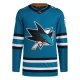 Men's San Jose Sharks  adidas Teal Home  Primegreen Custom Jersey