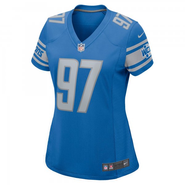 Women's Detroit Lions Aidan Hutchinson Nike Blue Game Jersey