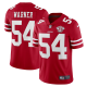 Men's San Francisco 49ers #54 Fred Warner Nike Scarlet 75th Anniversary Vapor Limited Jersey