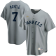 Men's NIKE New York Yankees #7 Mickey Mantle Road Cooperstown Collection Player Gray MLB Jersey