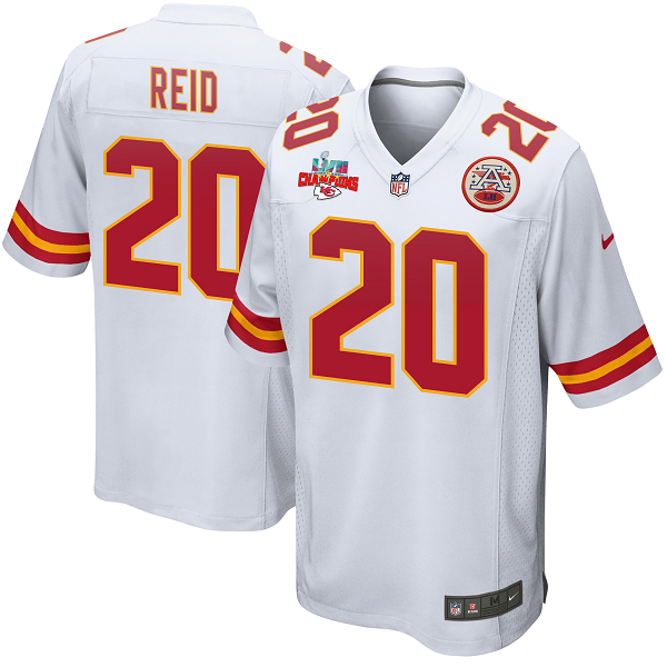 Justin Reid #20 Kansas City Chiefs Super Bowl LVII Champions 3 Stars Men's Game White NFL Jersey