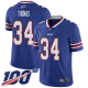 Buffalo Bills #34 Thurman Thomas Royal Blue Team Color Men's Stitched NFL 100th Season Vapor Limited Jersey