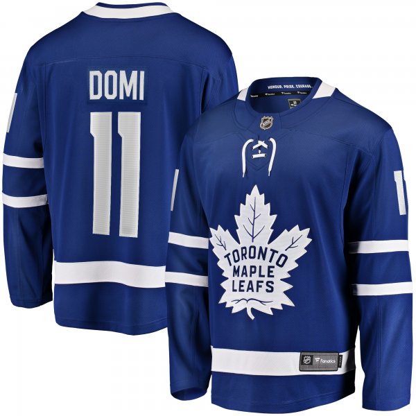 Men's Toronto Maple Leafs Max Domi Fanatics Blue Home Breakaway Jersey