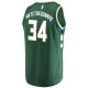 Youth Milwaukee Bucks Giannis Antetokounmpo Fanatics Hunter Green Fast Break Replica Jersey - Icon Edition