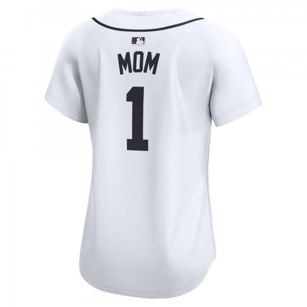 Women's Detroit Tigers Nike White #1 Mom Home Limited Jersey