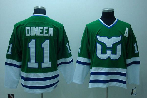 Hartford Whalers #11 Kevin Dineen Stitched CCM Throwback Green NHL Jersey