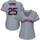 Cleveland Indians #25 Jim Thome Grey Road Women's Stitched MLB Jersey