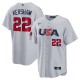 Youth Nike USA Baseball #22 Clayton Kershaw Gray 2023 World Baseball Classic Jersey