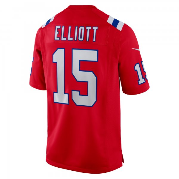 Men's New England Patriots Ezekiel Elliott Nike Red Alternate Game Player Jersey