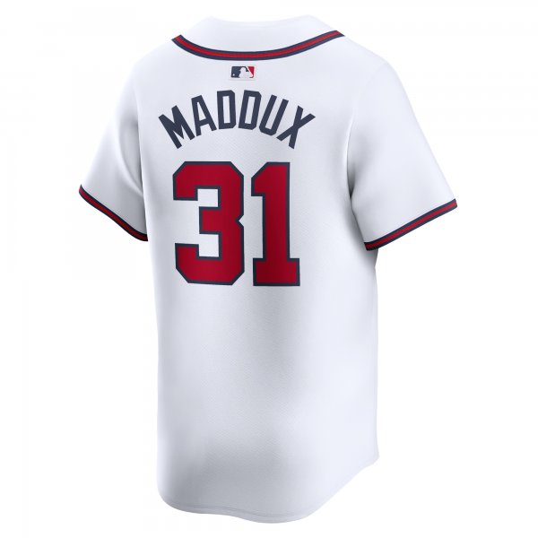 Men's Atlanta Braves Greg Maddux Nike White Home Limited Player Jersey