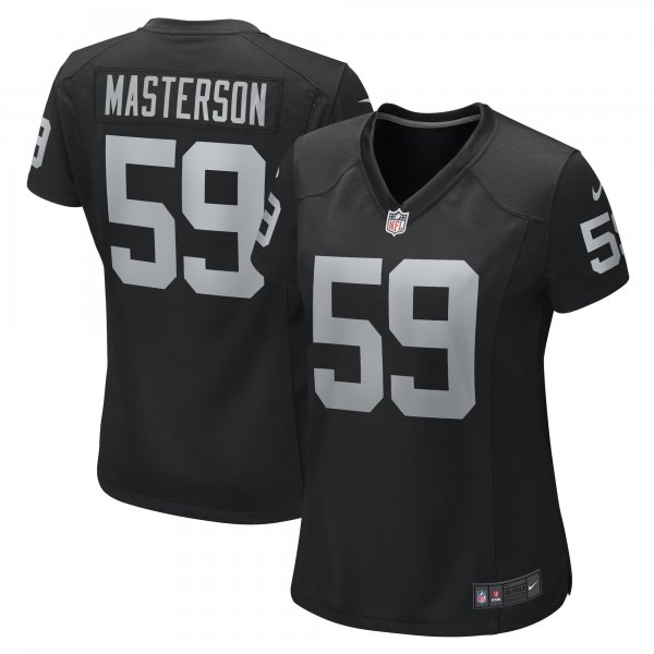 Women's Las Vegas Raiders Luke Masterson Nike Black Game Player Jersey