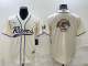 Men's Los Angeles Rams Blank Cream Stitched Baseball Cool Base Jersey