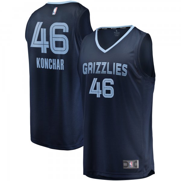 Men's Memphis Grizzlies John Konchar Fanatics Navy Fast Break Replica Jersey - Icon Edition