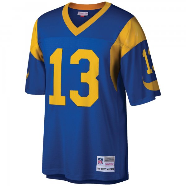 Men's Los Angeles Rams Kurt Warner Mitchell & Ness Royal Legacy Replica Jersey