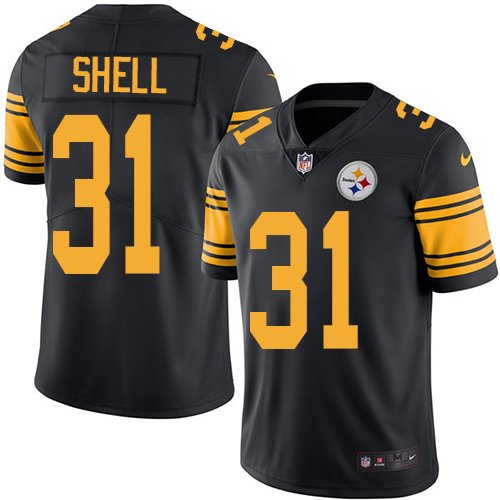 Pittsburgh Steelers #31 Donnie Shell Men's Limited Black NFL Rush Jersey