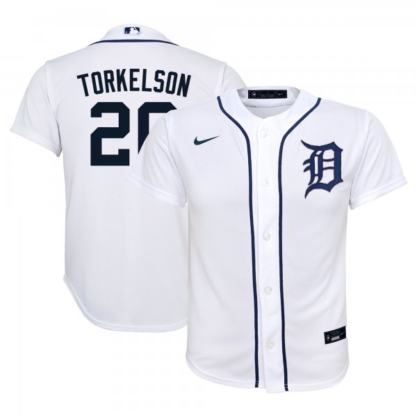 Youth Detroit Tigers Spencer Torkelson Nike White Home Replica Player Jersey