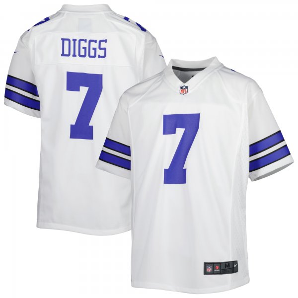 Youth Dallas Cowboys Trevon Diggs Nike White Game Jersey