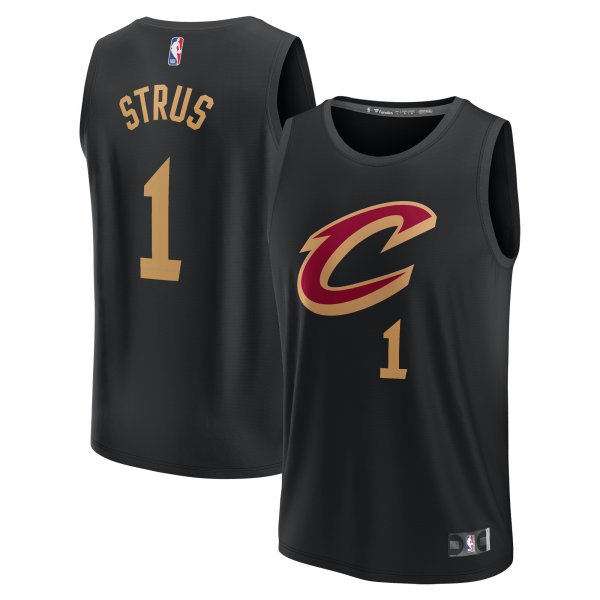 Youth Cleveland Cavaliers Max Strus Fanatics Black Fast Break Replica Player Jersey - Statement Edition