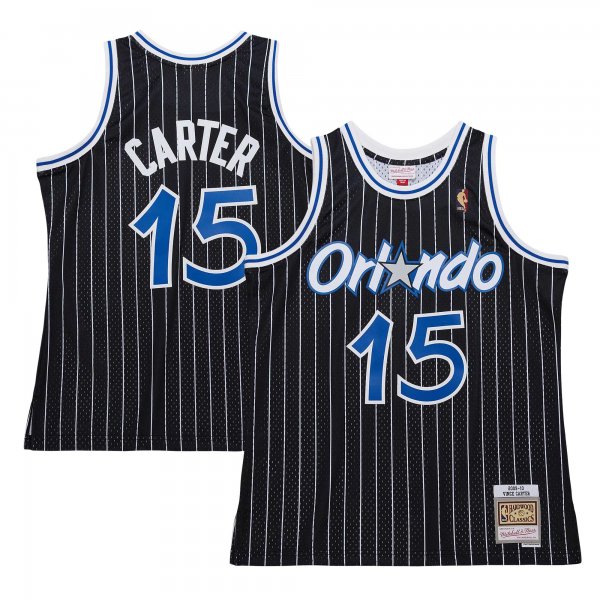 Men's Orlando Magic Vince Carter Mitchell & Ness Black 2009/10 Hardwood Classics Swingman Jersey