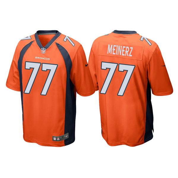 Men's Nike NFL Denver Broncos Quinn Meinerz #77 Orange Vapor Limited Jersey