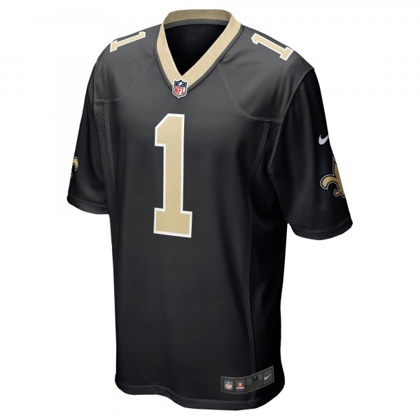 Men's New Orleans Saints Number 1 Dad Nike Black Game Jersey