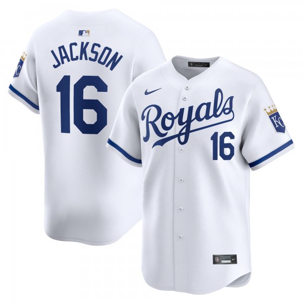 Men's Kansas City Royals Bo Jackson Nike White Home Limited Player Jersey