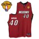 Men's Miami Heat #40 Udonis Haslem Red Finals Patch Stitched NBA Jersey