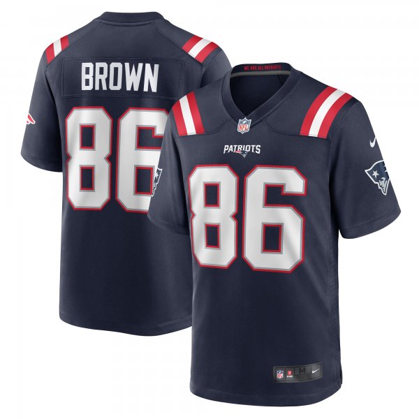 Men's New England Patriots Pharaoh Brown Nike  Navy Team Game Jersey