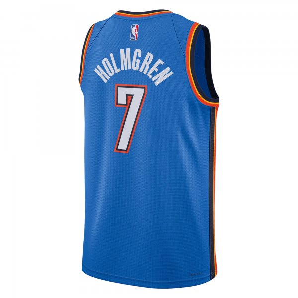 Unisex Oklahoma City Thunder Chet Holmgren Nike Blue 2022 NBA Draft First Round Pick Player Swingman Jersey - Icon Edition