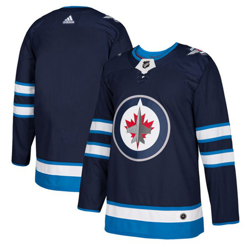 Adidas Winnipeg Jets Blank Navy Blue Home Stitched NHL Jersey