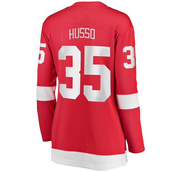 Women's Detroit Red Wings Ville Husso Fanatics Red Home Breakaway Player Jersey