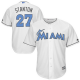 Miami Marlins #27 Giancarlo Stanton White Majestic Fashion 2016 Father's Day Cool Base Jersey