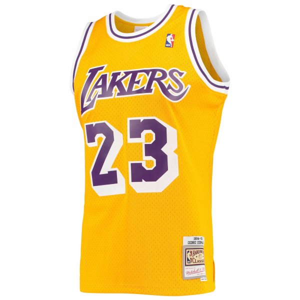 Men's Los Angeles Lakers Cedric Ceballos Mitchell & Ness Gold 1994/95 Hardwood Classics Swingman Jersey