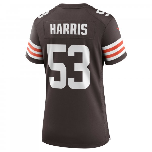 Women's Cleveland Browns Nick Harris Nike Brown Game Jersey