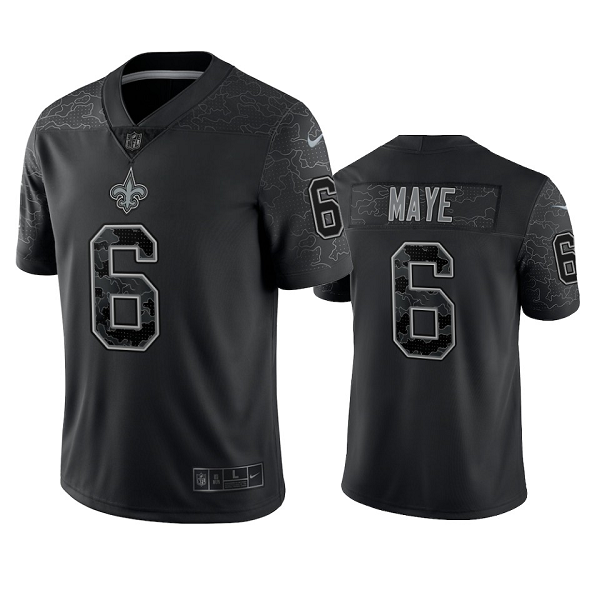 New Orleans Saints Marcus Maye Black Reflective Limited Jersey #6